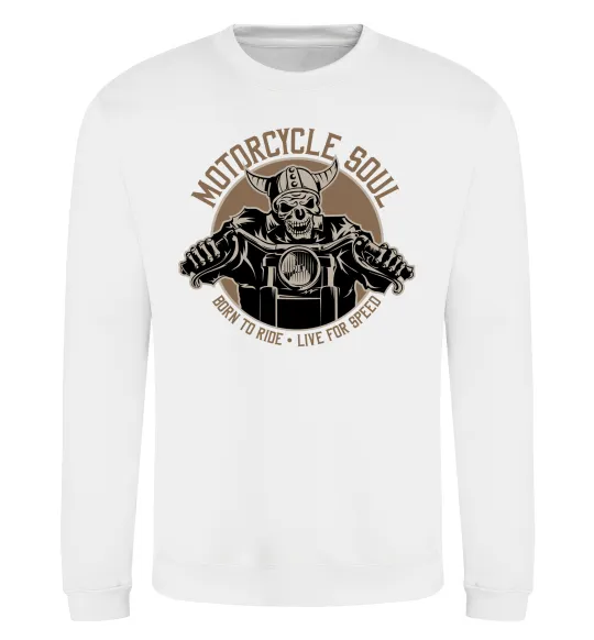Свитшот Motorcycle soul Белый фото