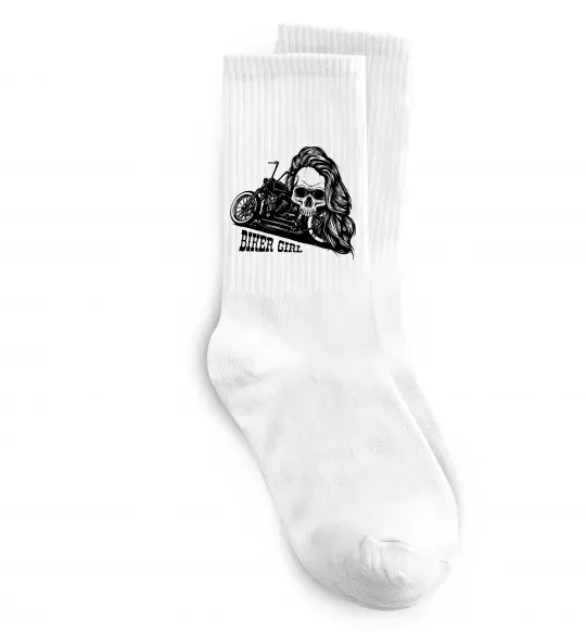 Носки Biker girl Белый фото