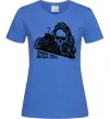 Жіноча футболка Biker girl Яскраво-синій фото