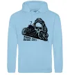 Мужская толстовка (худи) Biker girl Голубой фото