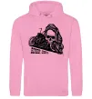 Женская толстовка (худи) Biker girl Розовый фото