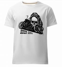 Мужская премиум футболка Biker girl