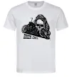 Мужская футболка Biker girl Белый фото