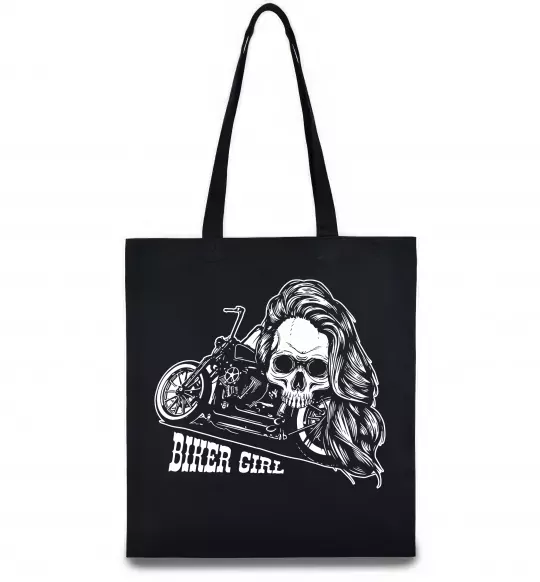 Еко-сумка Biker girl Чорний фото