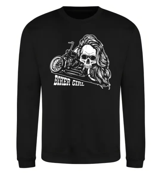 Свитшот Biker girl Черный фото