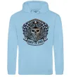 Мужская толстовка (худи) Born to ride Голубой фото