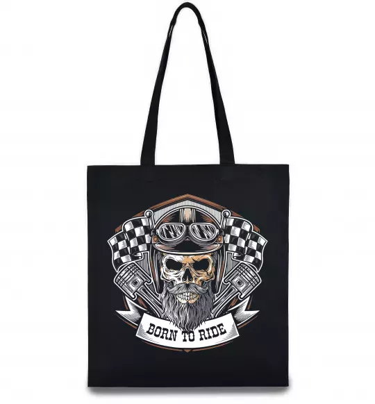Эко-сумка Born to ride Черный фото
