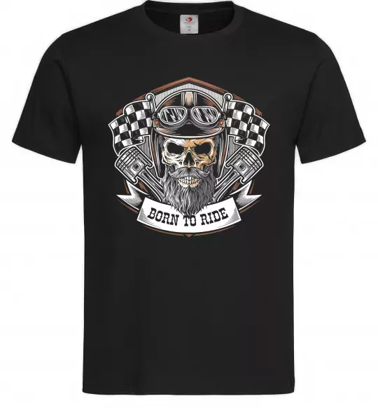 Мужская футболка Born to ride Черный фото