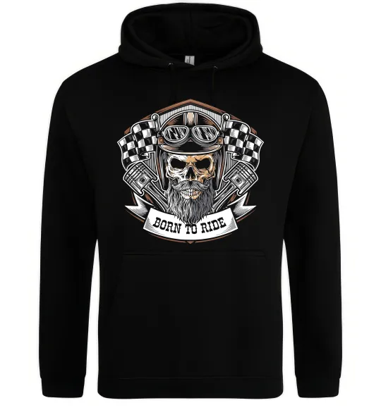 Женская толстовка (худи) Born to ride Черный фото