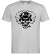 Мужская футболка Череп з сигарою Серый Мужская футболка Череп з сигарою Серый фото