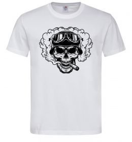 Чоловіча футболка Череп з сигарою Чоловіча футболка Череп з сигарою