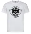 Мужская футболка Череп з сигарою Белый Мужская футболка Череп з сигарою Белый фото