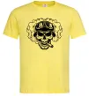 Мужская футболка Череп з сигарою Лимонный Мужская футболка Череп з сигарою Лимонный фото