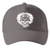 Кепка Череп з сигарою Сірий фото