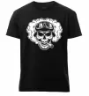 Чоловіча преміум футболка Череп з сигарою Чорний фото