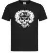 Мужская футболка Череп з сигарою Черный Мужская футболка Череп з сигарою Черный фото