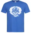 Мужская футболка Череп з сигарою Ярко-синий Мужская футболка Череп з сигарою Ярко-синий фото