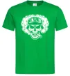 Мужская футболка Череп з сигарою Зеленый Мужская футболка Череп з сигарою Зеленый фото