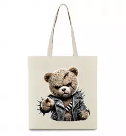 Еко-сумка Relaxed bear Чорний фото