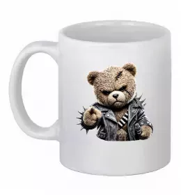 Чашка керамическая Relaxed bear Белый фото Чашка керамическая Relaxed bear Белый фото