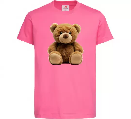 Детская футболка Ведмедик Ярко-розовый фото