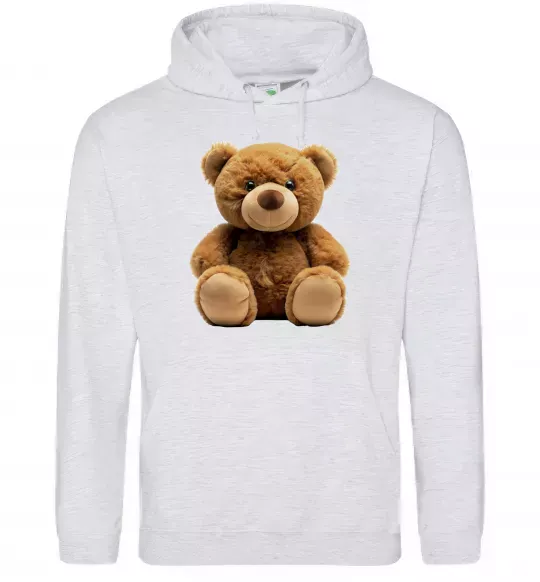 Чоловіча толстовка (худі) Ведмедик Сірий меланж фото
