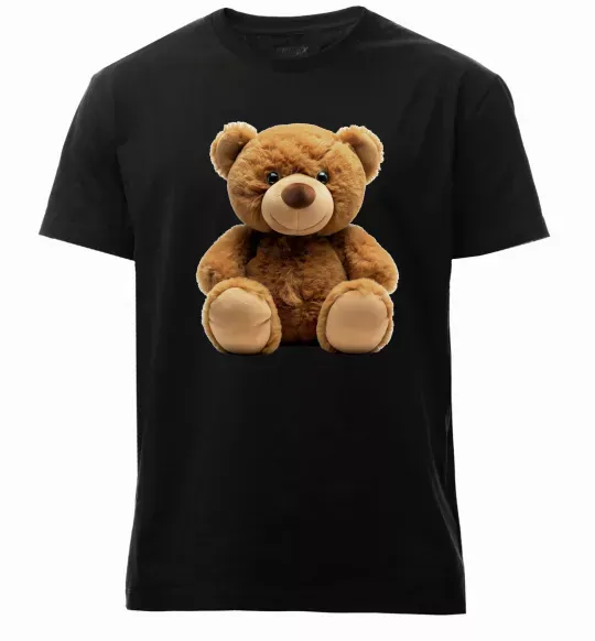 Чоловіча преміум футболка Ведмедик Чорний фото