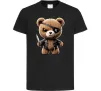 Дитяча футболка Ведмедик бандит Чорний фото