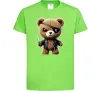 Дитяча футболка Ведмедик бандит Лаймовий фото