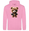 Чоловіча толстовка (худі) Ведмедик бандит Рожевий фото