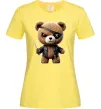 Жіноча футболка Ведмедик бандит Лимонний Жіноча футболка Ведмедик бандит Лимонний фото