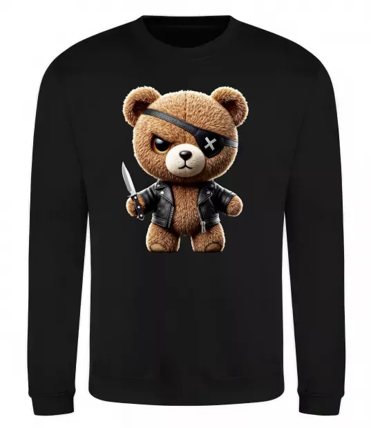 Свитшот Ведмедик бандит Черный фото