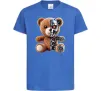Детская футболка Ведмедик робот Ярко-синий фото
