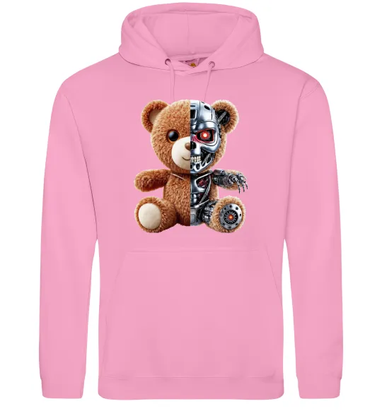 Чоловіча толстовка (худі) Ведмедик робот Рожевий фото