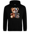 Мужская толстовка (худи) Ведмедик робот Черный фото