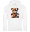 Женская толстовка (худи) Ведмедик робот Белый Женская толстовка (худи) Ведмедик робот Белый фото