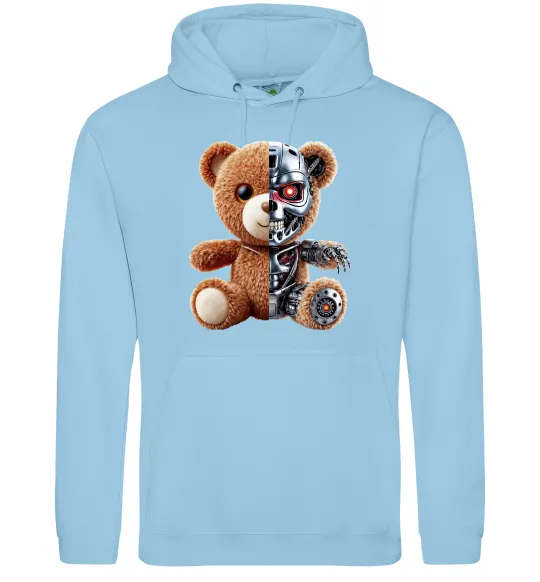 Жіноча толстовка (худі) Ведмедик робот Блакитний фото