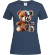 Женская футболка Ведмедик робот Темно-синий Женская футболка Ведмедик робот Темно-синий фото