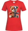 Женская футболка Ведмедик робот Красный Женская футболка Ведмедик робот Красный фото