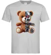 Мужская футболка Ведмедик робот Серый фото