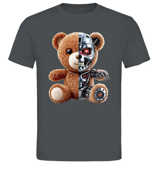 Мужская футболка Ведмедик робот Графит фото