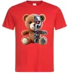 Мужская футболка Ведмедик робот Красный фото