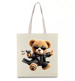 Еко-сумка Relaxed bear Чорний фото