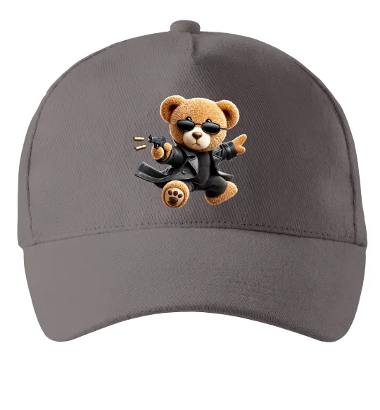 Кепка Ведмедик з пістолетом Серый фото