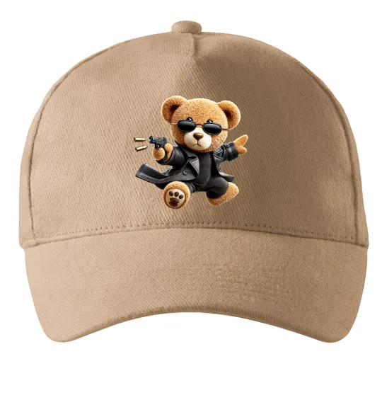 Кепка Ведмедик з пістолетом Песочный фото