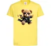 Дитяча футболка Ведмедик з пістолетом Лимонний фото