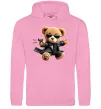 Мужская толстовка (худи) Ведмедик з пістолетом Розовый фото