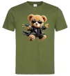 Чоловіча футболка Ведмедик з пістолетом Оливковий Чоловіча футболка Ведмедик з пістолетом Оливковий фото