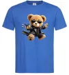 Чоловіча футболка Ведмедик з пістолетом Яскраво-синій Чоловіча футболка Ведмедик з пістолетом Яскраво-синій фото