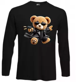 Лонгслив Relaxed bear Черный фото